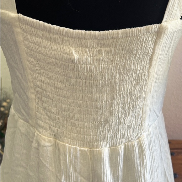 Forever 21 Cream Button-Front Mini Dress | Size M - Picture 4 of 7